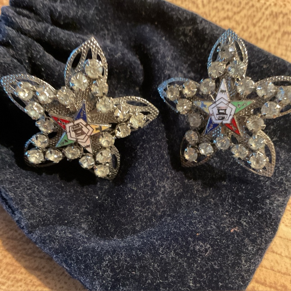 Vintage Eastern Star Earrings